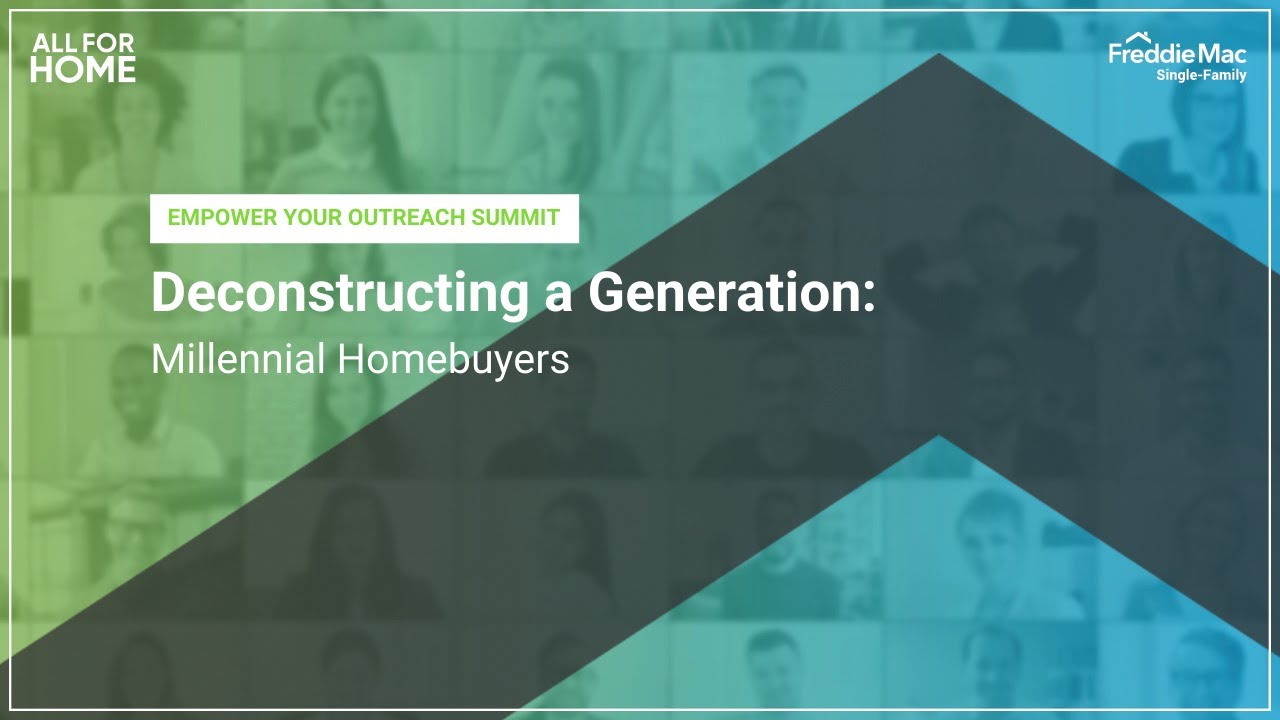 Graphic image with the title Deconstructing a Generation, Millennial Homebuyers