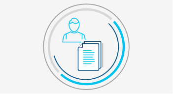 Icon image of a person and documents