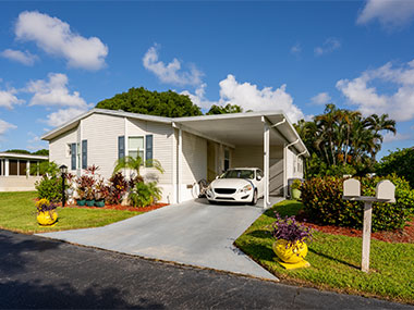 Manufactured home with car 