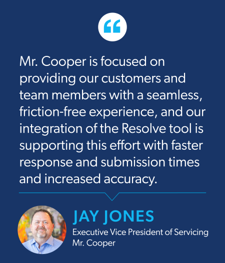 Graphical image of a quote from Jay Jones about Mr. Cooper